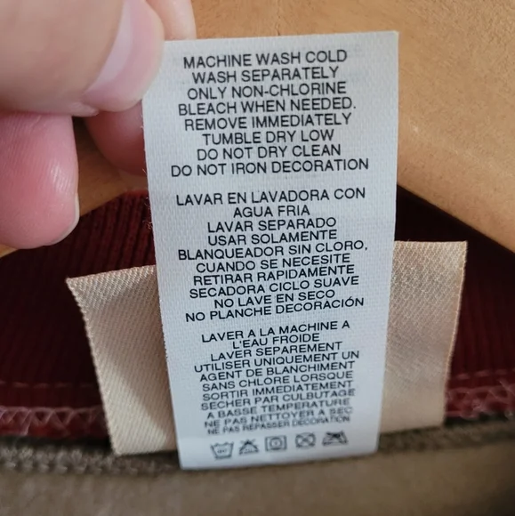 Vtg Top Stitch Embroidered Birdfeeder Pullover Sweatshirt, Women's L, Tan & Red - Picture 5 of 8